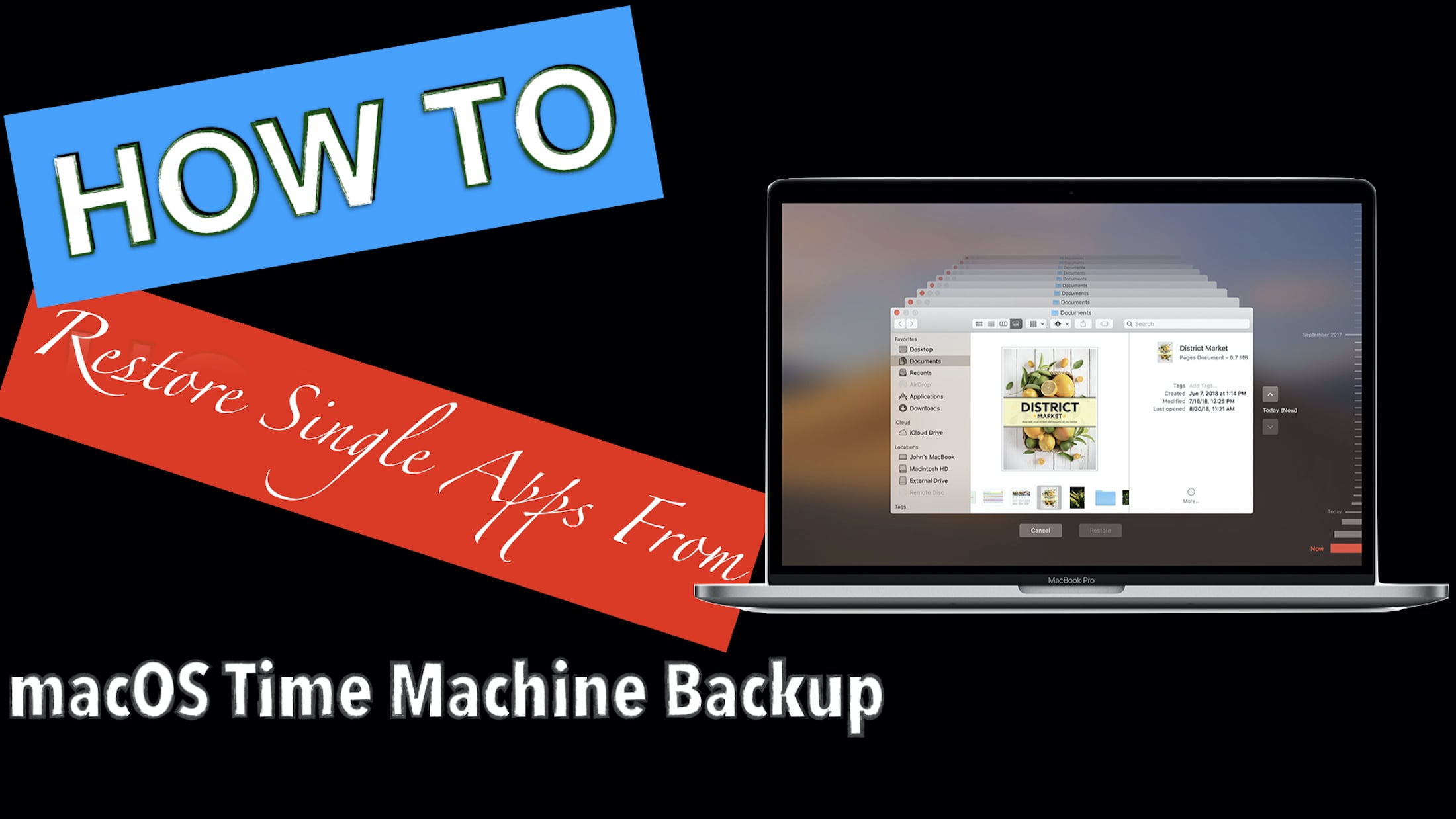 install macos from time machine backup
