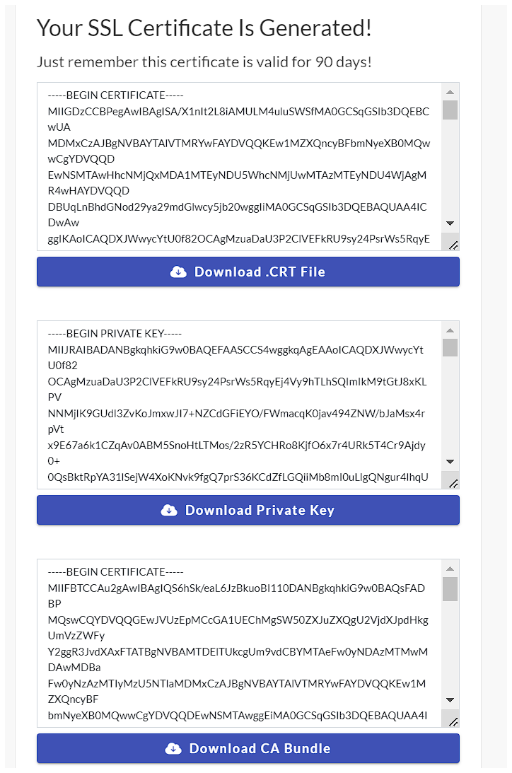 Namecheap Free Wildcard SSL Certificate Generated